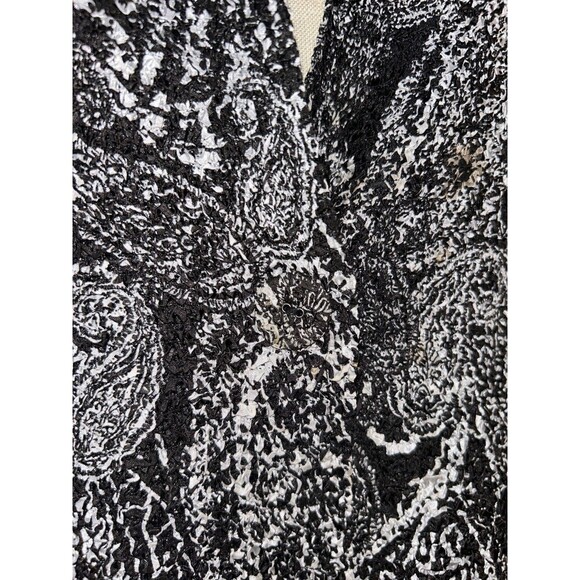 Chico’s Travelers Women’s Size 3/XL Paisley Crinkle Evening Blazer Jacket - Picture 5 of 9